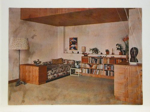 Interior view of the architect's living room, Cologne, Germany