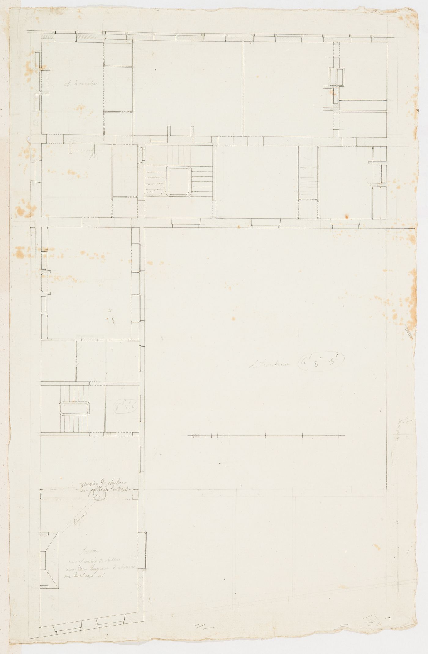 Project for renovations for a house for M. le Dhuy: Second floor plan