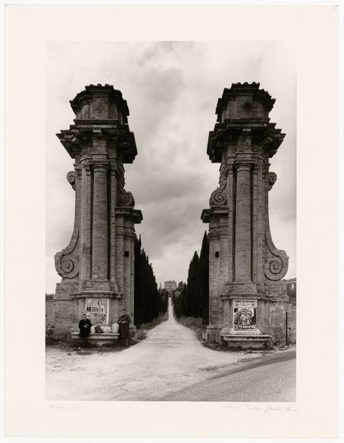 View of Sangallo Columns in Amelia, Italy