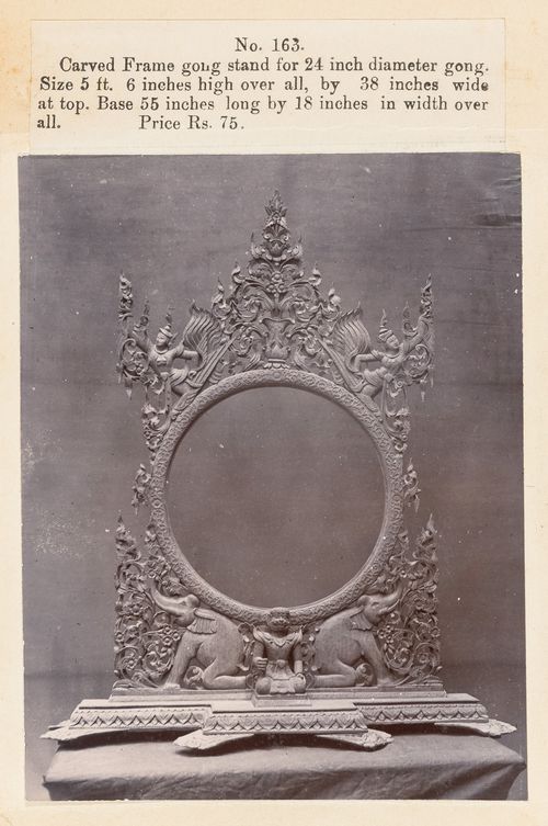 View of a frame, F. Beato Limited, C Road, Mandalay, Burma (now Myanmar)