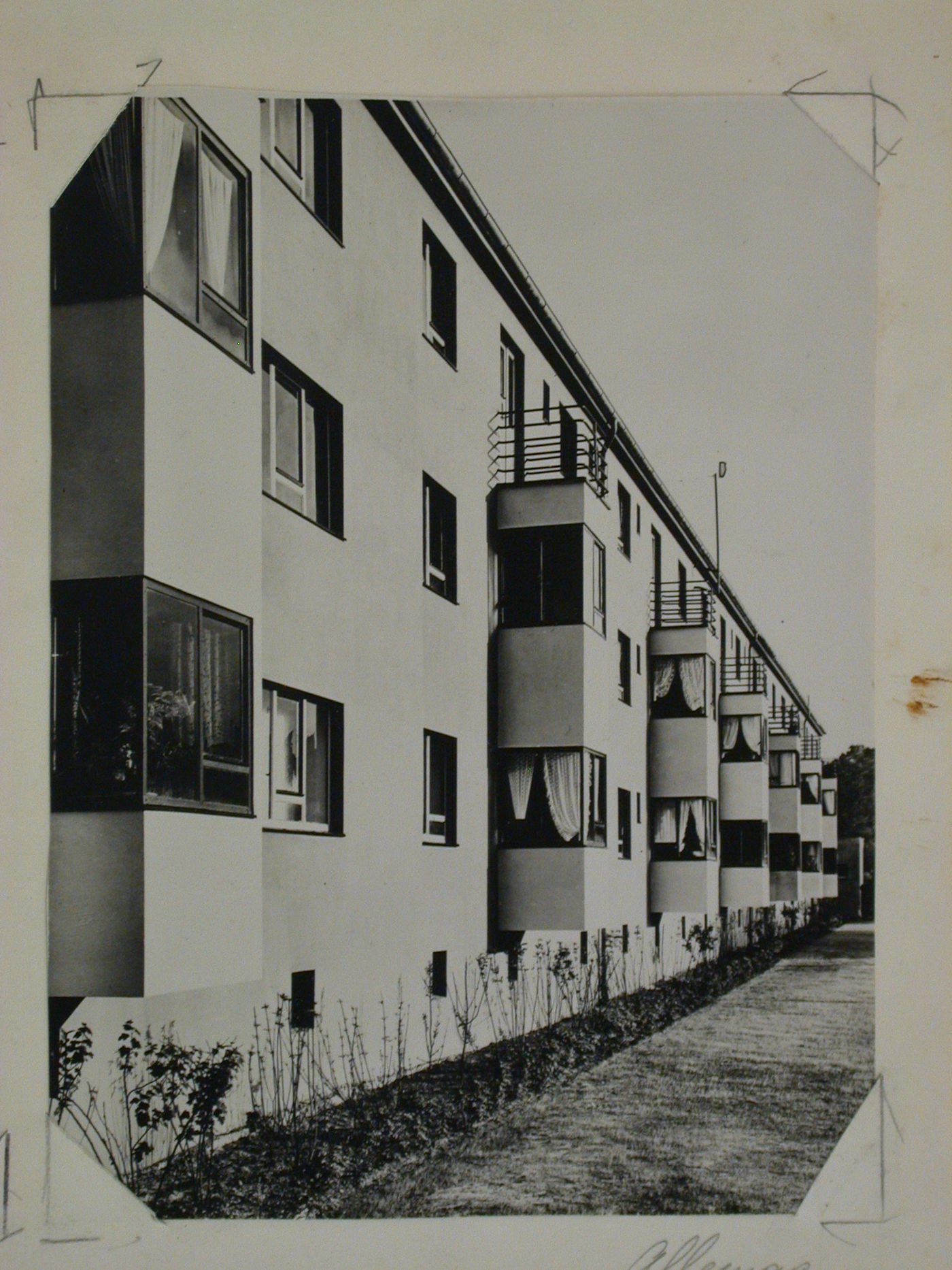 Bloc d'immeubles à Celle. Allemagne. Otto Haesler, architecte à Celle