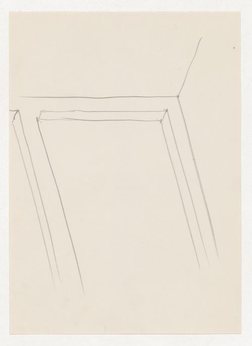 Perspective sketch for a window moulding, probably for Illinois Institute of Technology