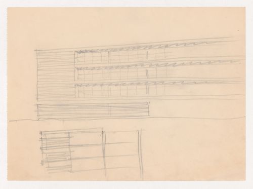 Sketch elevations for a campus building for Illinois Institute of Technology