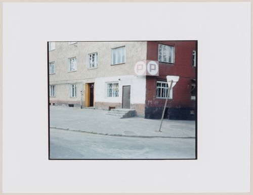 View of a building and a street corner, Kaliningrad, Kaliningradskaia oblast', Russia (from the series "In between cities")