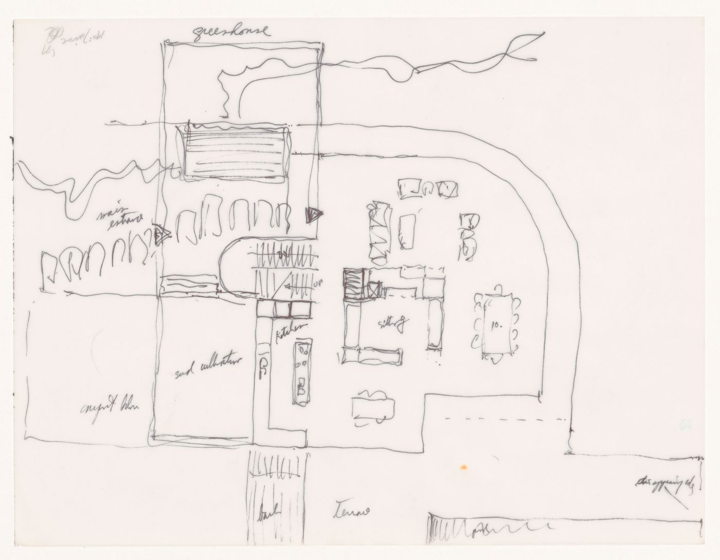 Sketch plan for Shirley MacLaine House, De Baca County, New Mexico