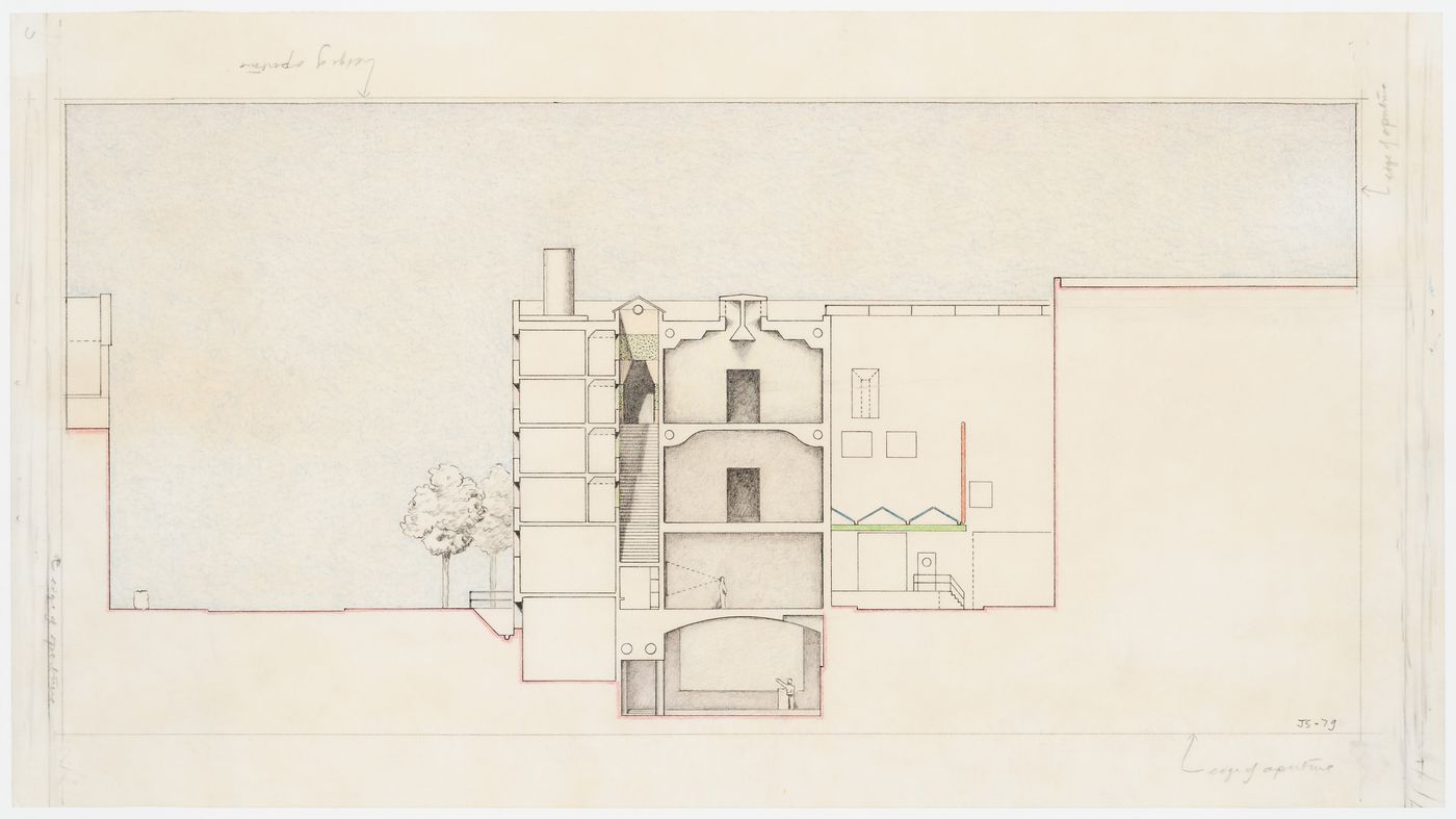 Arthur M. Sackler Museum, Harvard University, Cambridge, Massachusetts: cross section