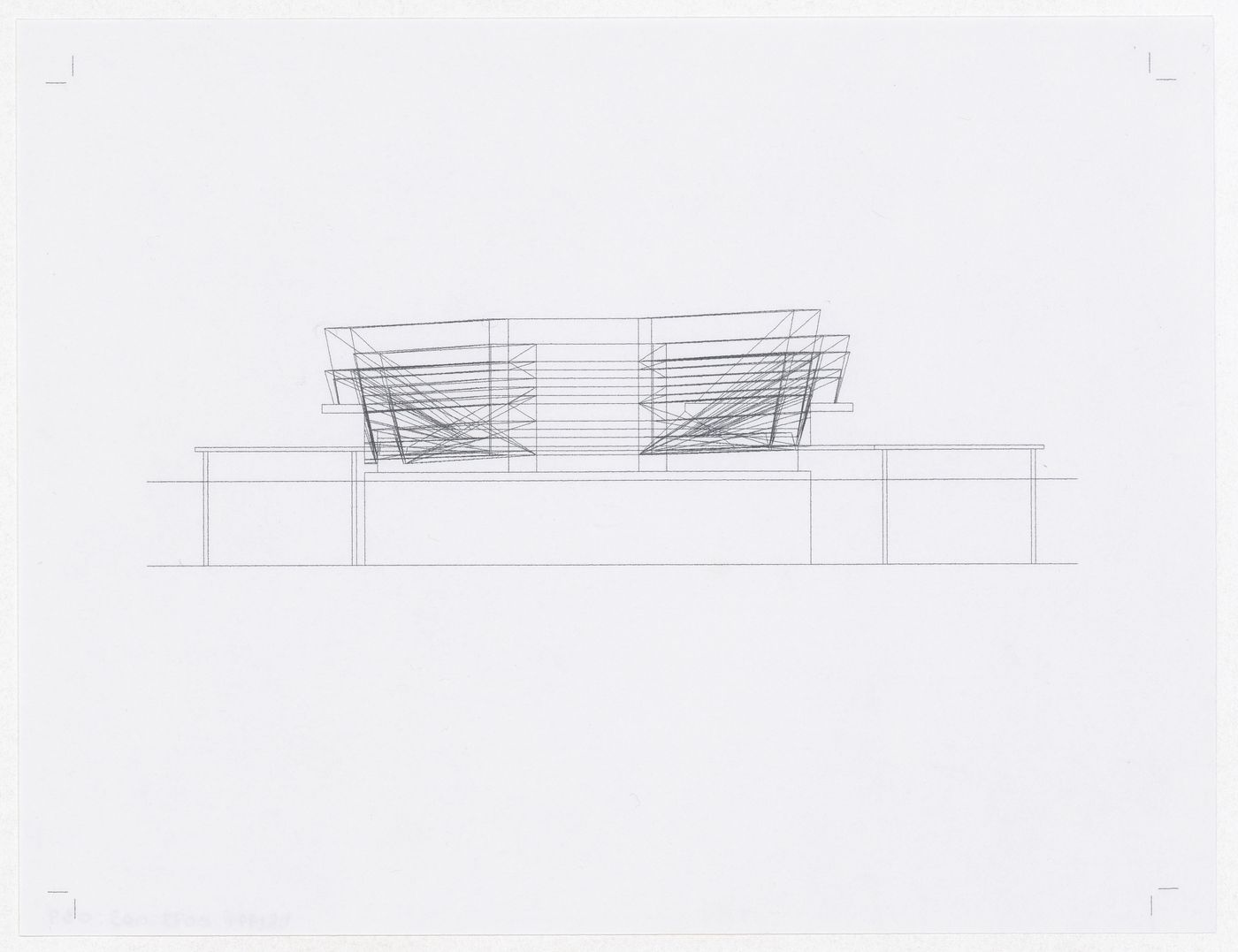 Section for Yokohama International Port Terminal Design Competition, Yokohama, Japan