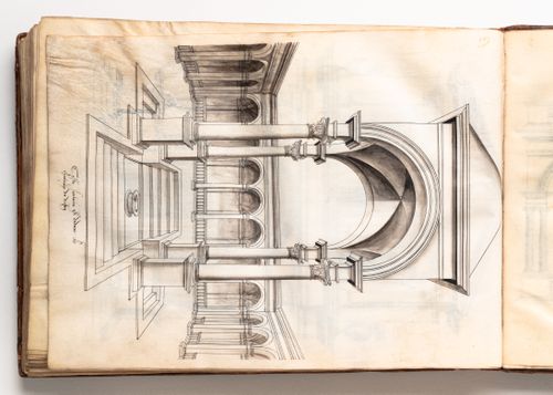 Perspective for a fountain at the Chartreuse de Champmol, Dijon