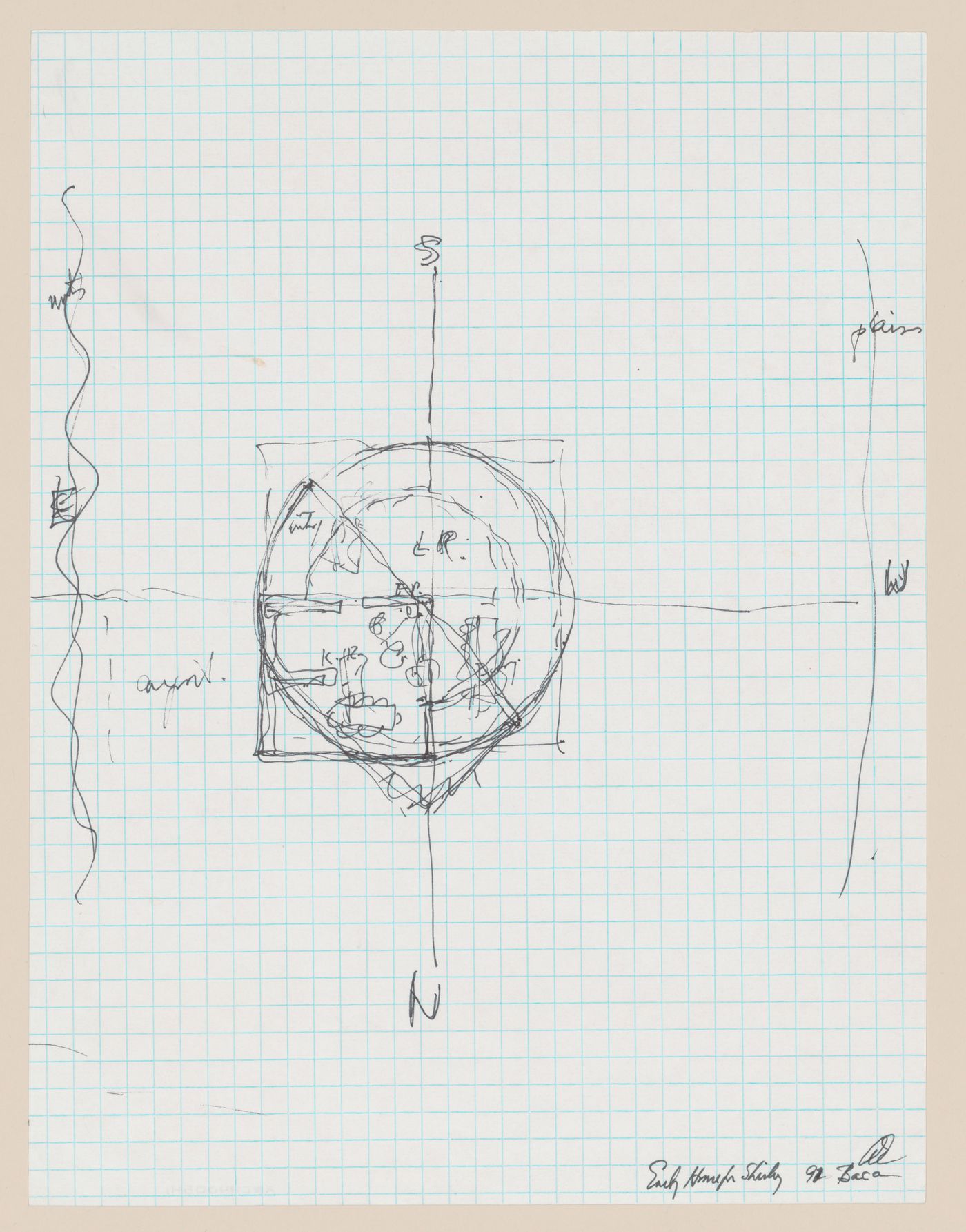 Sketch plan for Shirley MacLaine House, De Baca County, New Mexico