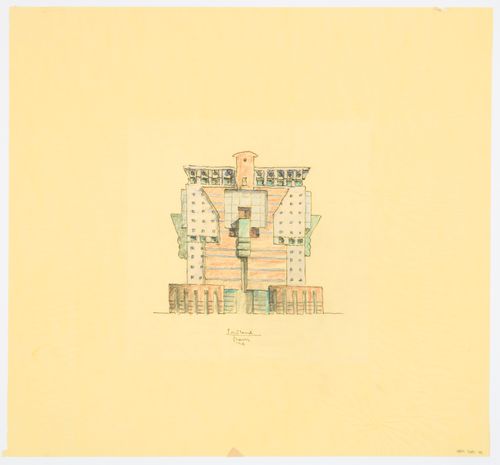 Sketch elevation for Portland Public Service Building, Portland, Oregon