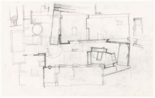 Floor plan sketch for Studio Insinga, Italy