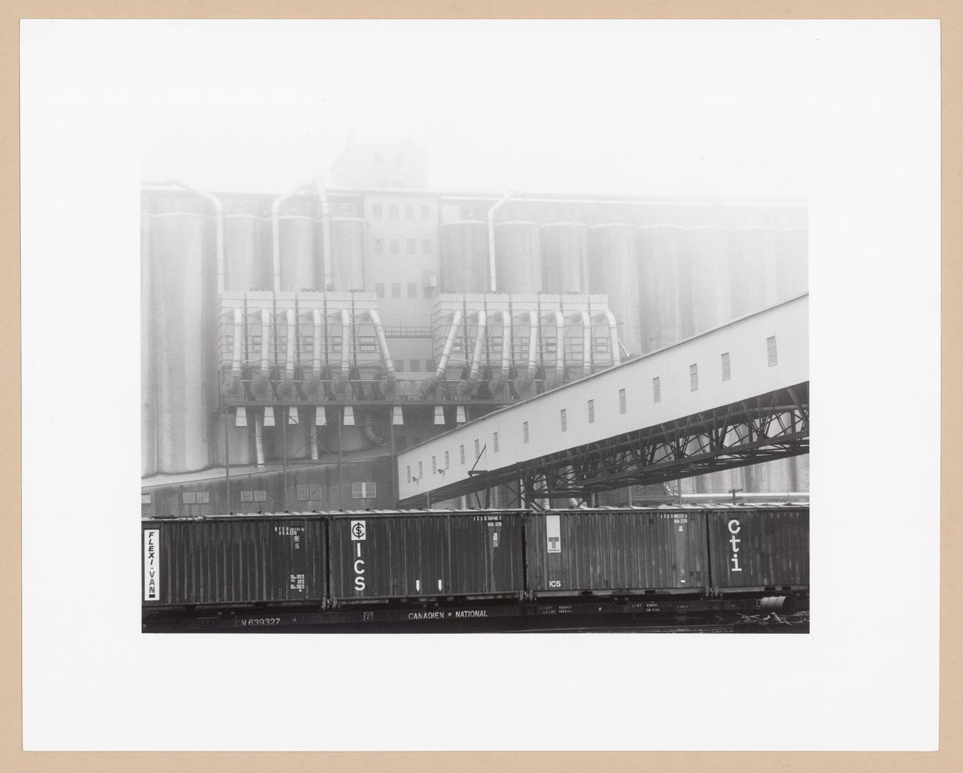 Grain elevators and loading facilities, Dover Mills Ltd., Halifax, Nova Scotia, from the series The Forms of Canadian Industrial Architecture