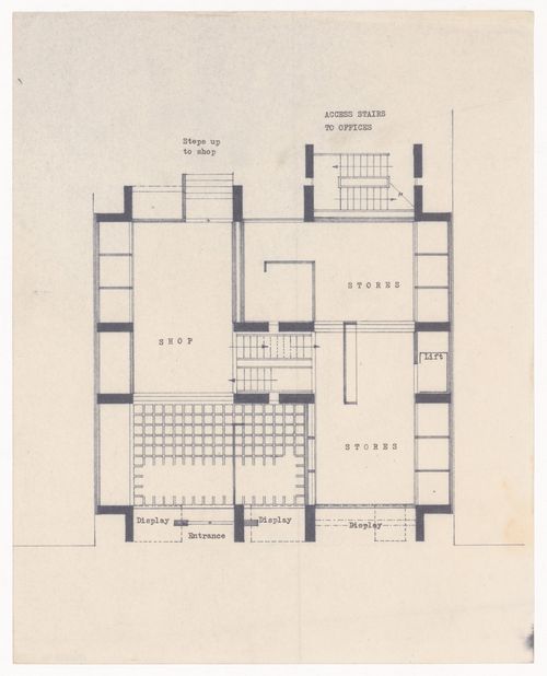 Shops and offices floor plan for the Shape of Cambridge: A Plan, Cambridge University, England