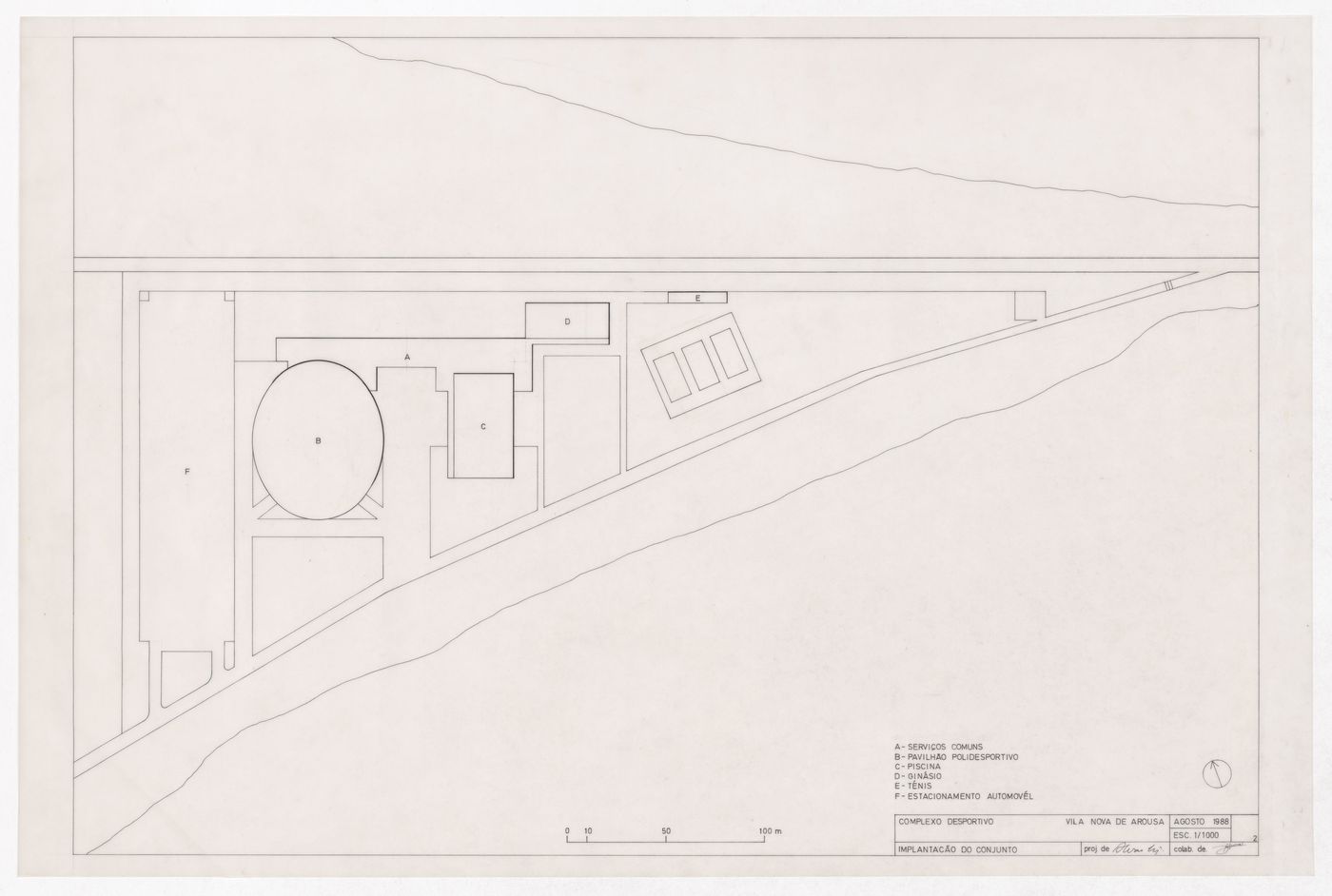 Plan for Complexo Desportivo de Vilanova de Arousa, Vilanova de Arousa, Spain
