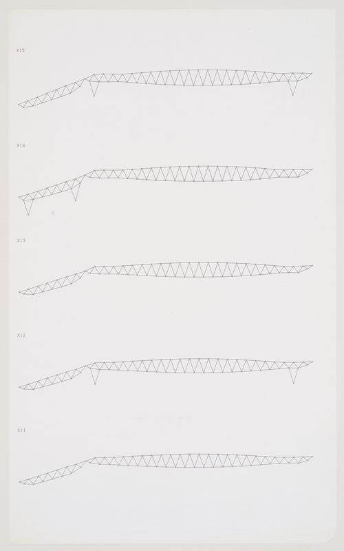 Space frame sections (X11-X15), Odawara Municipal Sports Complex, Odawara, Kanagawa, Japan