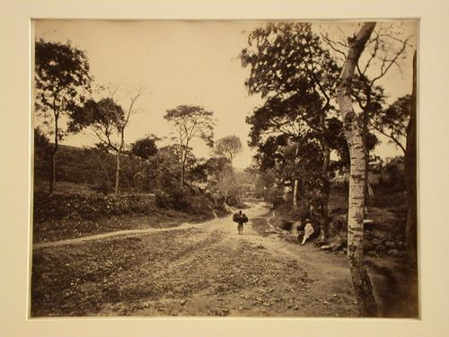 View of a road near a brick kiln village, near Yent'ai (also formerly known as Chefoo, now Yantai), China