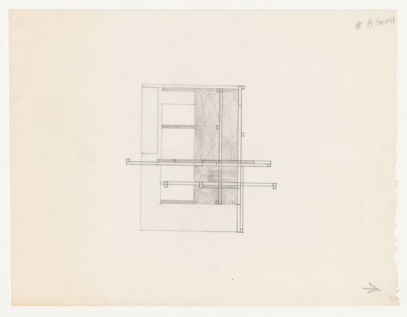 Sketch elevation for House VI, Cornwall, Connecticut