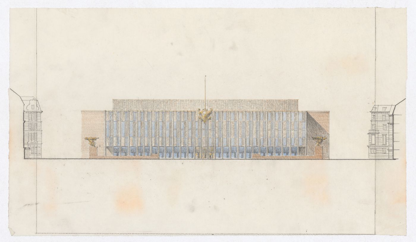 Façade elevation, United States Chancellery Building, London, England