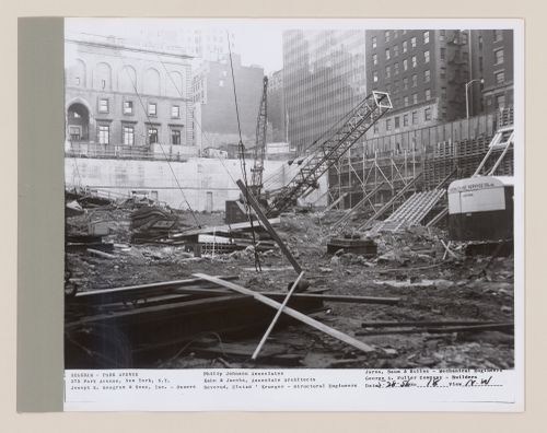 Seagram building under construction, 375 Park avenue, New York, N.Y., north-west view