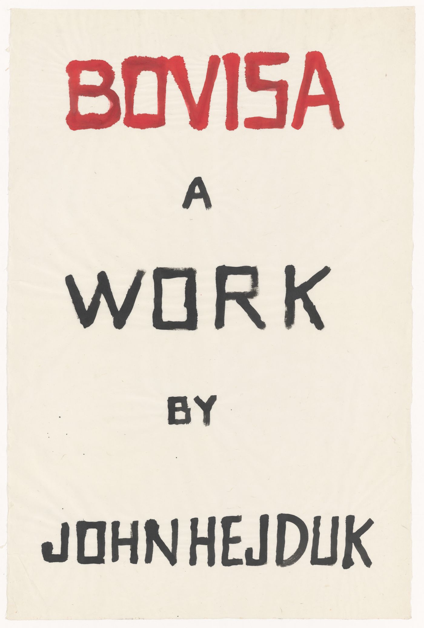 Title page, from Bovisa