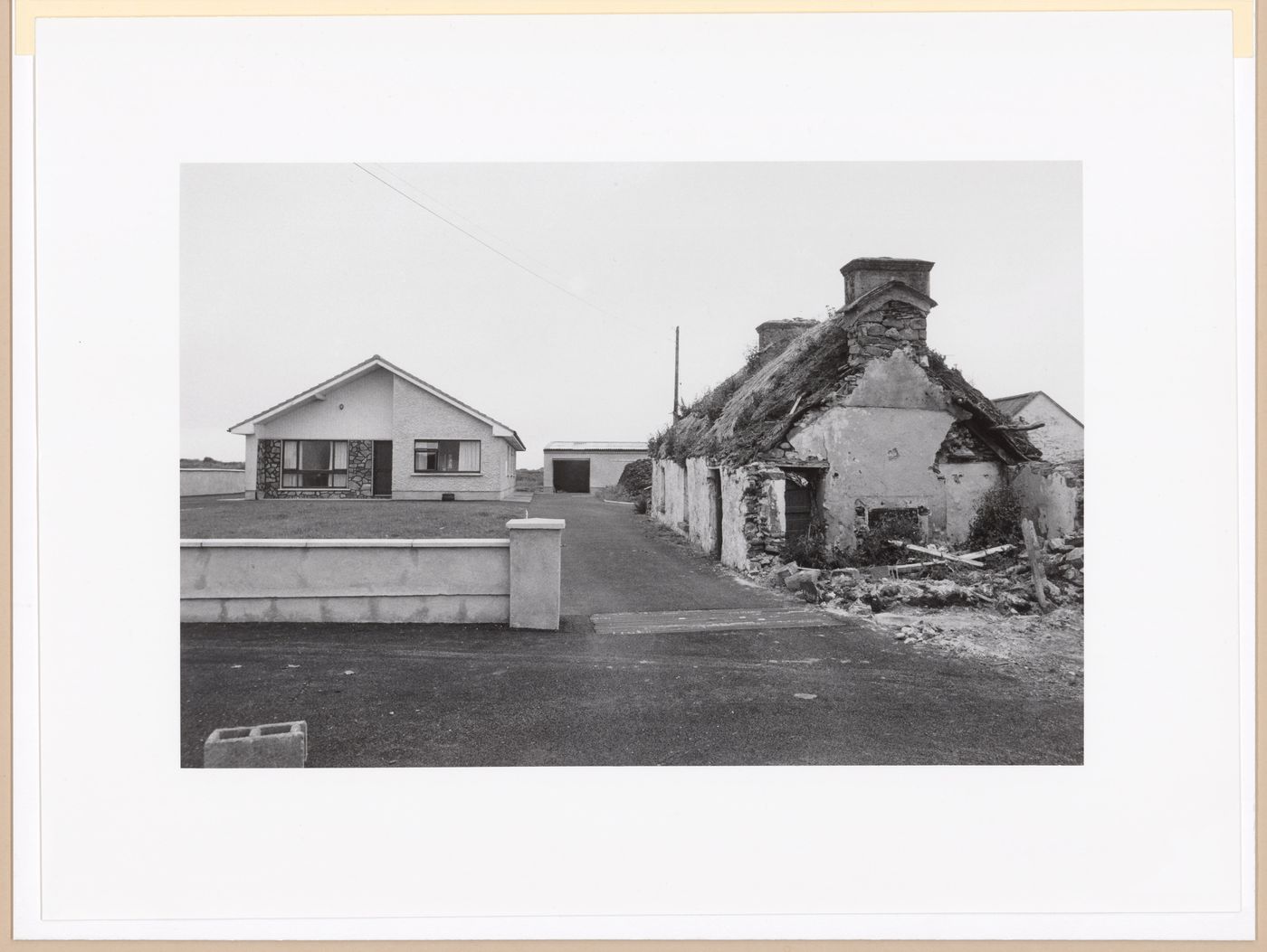 Two houses, one traditional, one modern, Kilglass, County Sligo, Ireland