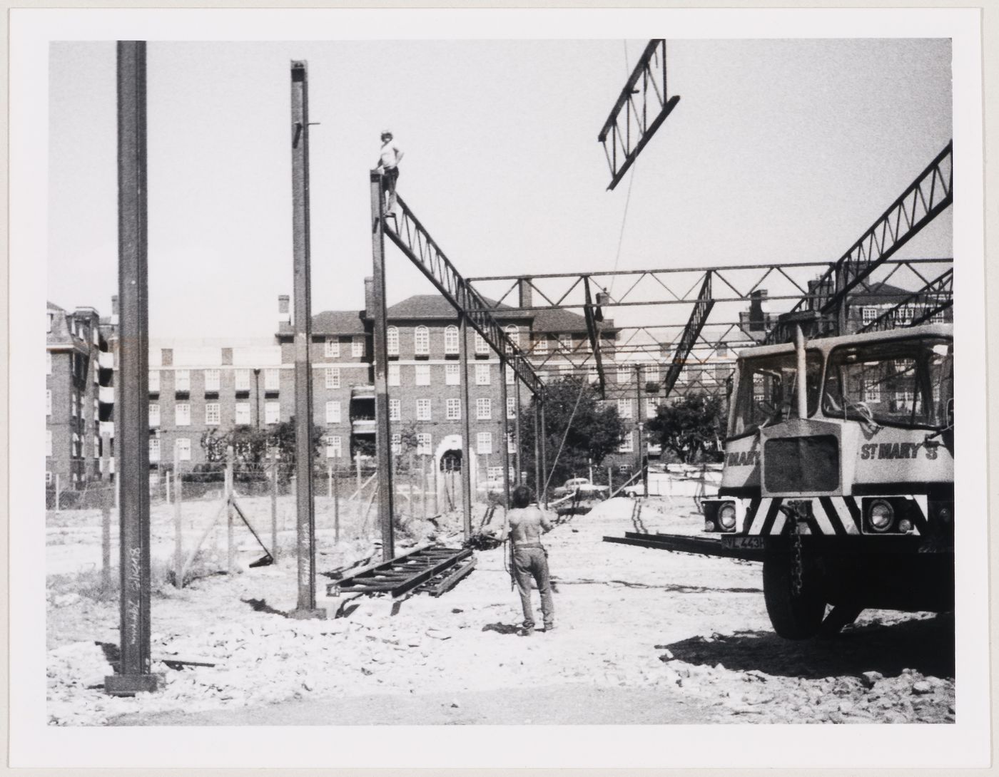 View of Inter-Action Centre, London, England, under construction (phase 1)