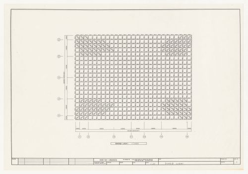 Roof plan for Galaxy Toyama Gymnasium, Imizu, Japan