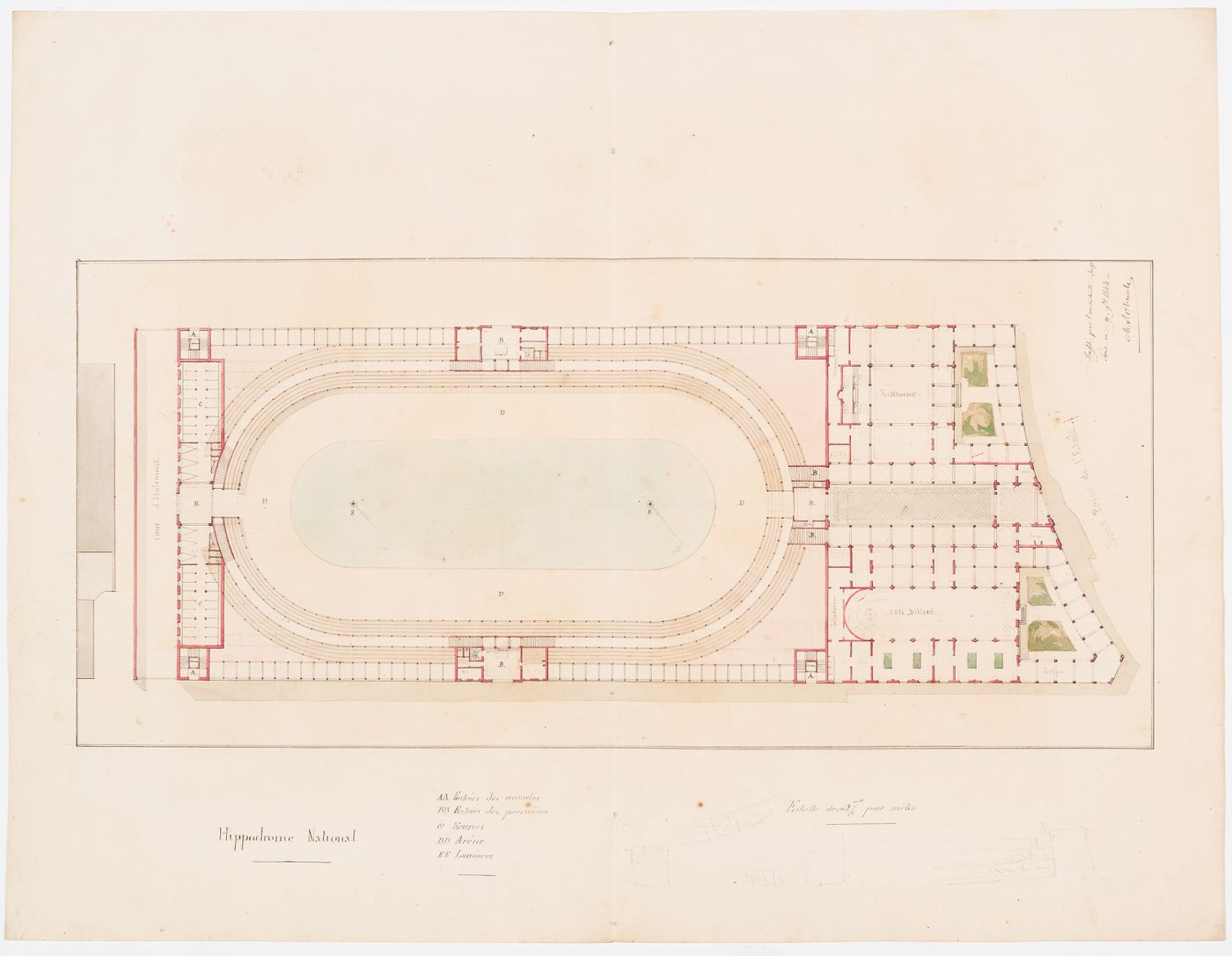 Hippodrome national, Paris: Plan