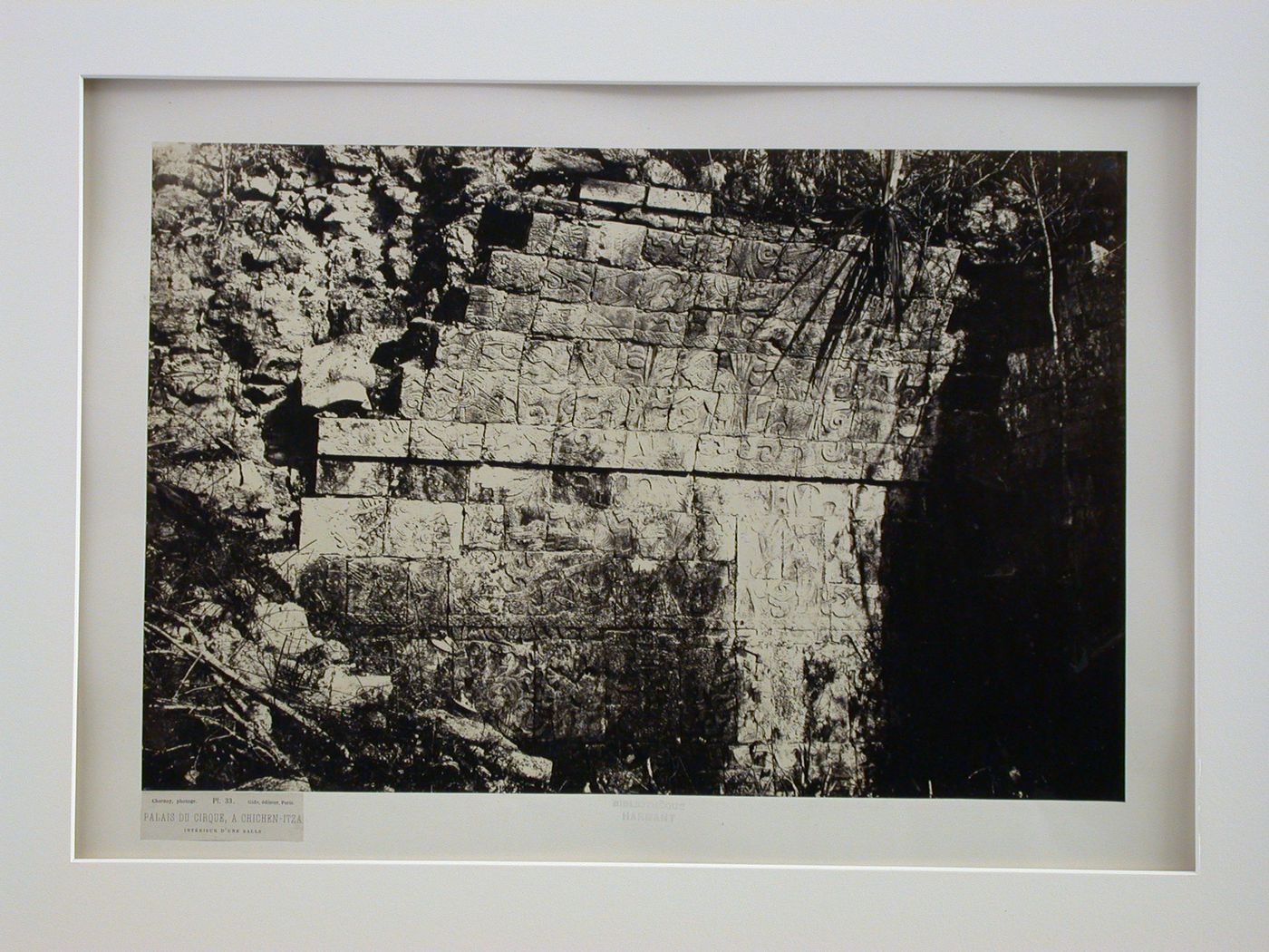 View of an interior wall of a room in the Great Ballcourt (also known as the Palace of the Circus) showing bas-reliefs, Chichén Itzá Site; Yucatán, Mexico