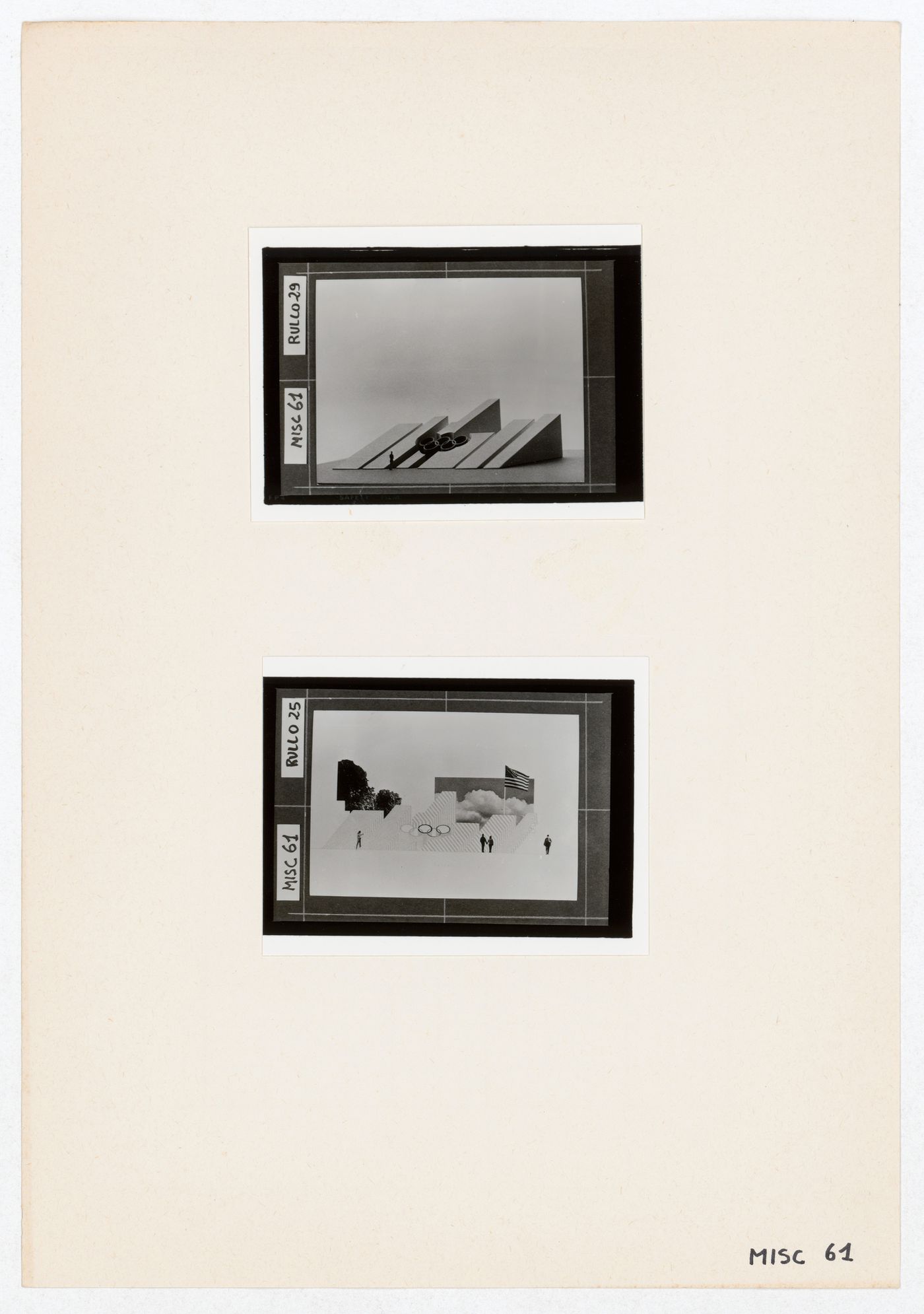 Photographs for the exhibition Hans Hollein. Opere 1960-1988