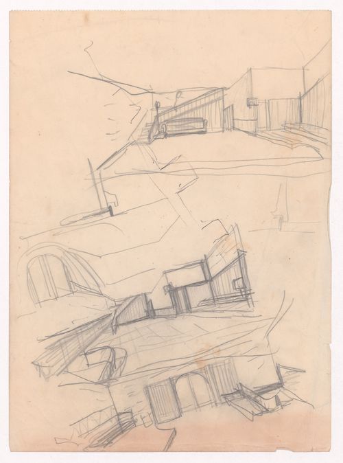 Sketches perspectives for Casa A. Lopes Ribeiro, Remodelação da Torre de Vilarinho, Vila do Conde, Portugal