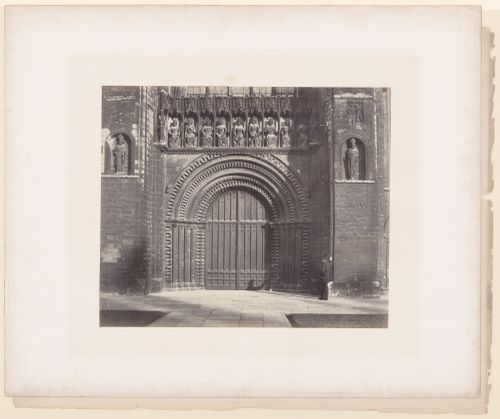 Lincoln Cathedral, detail of portal, west front, Lincoln, England
