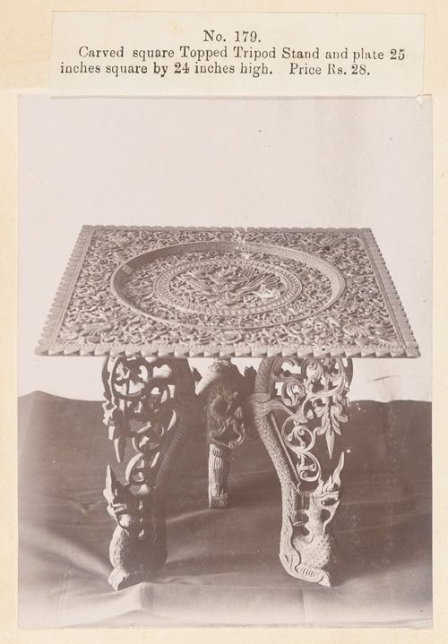 View of a stand, F. Beato Limited, C Road, Mandalay, Burma (now Myanmar)