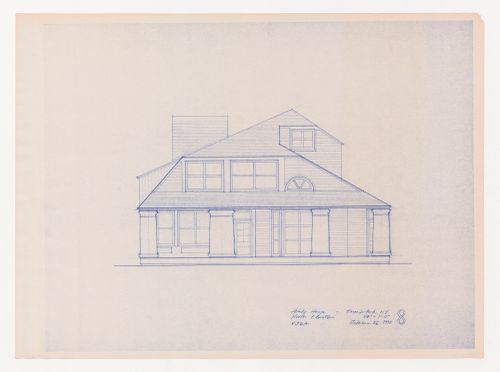 North elevation for the Hanks-Paré Residence, Tuxedo Park, New York