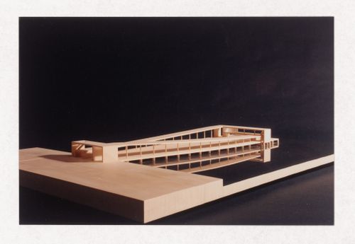 View of model for Cais de embarque para european architects, Salonica, Greece