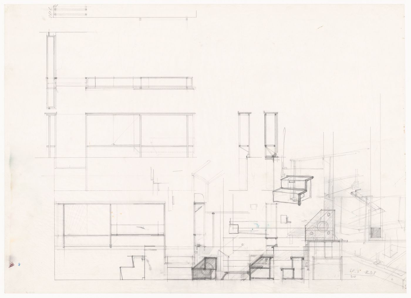 Details and sketches for Casa Frea, Milan, Italy