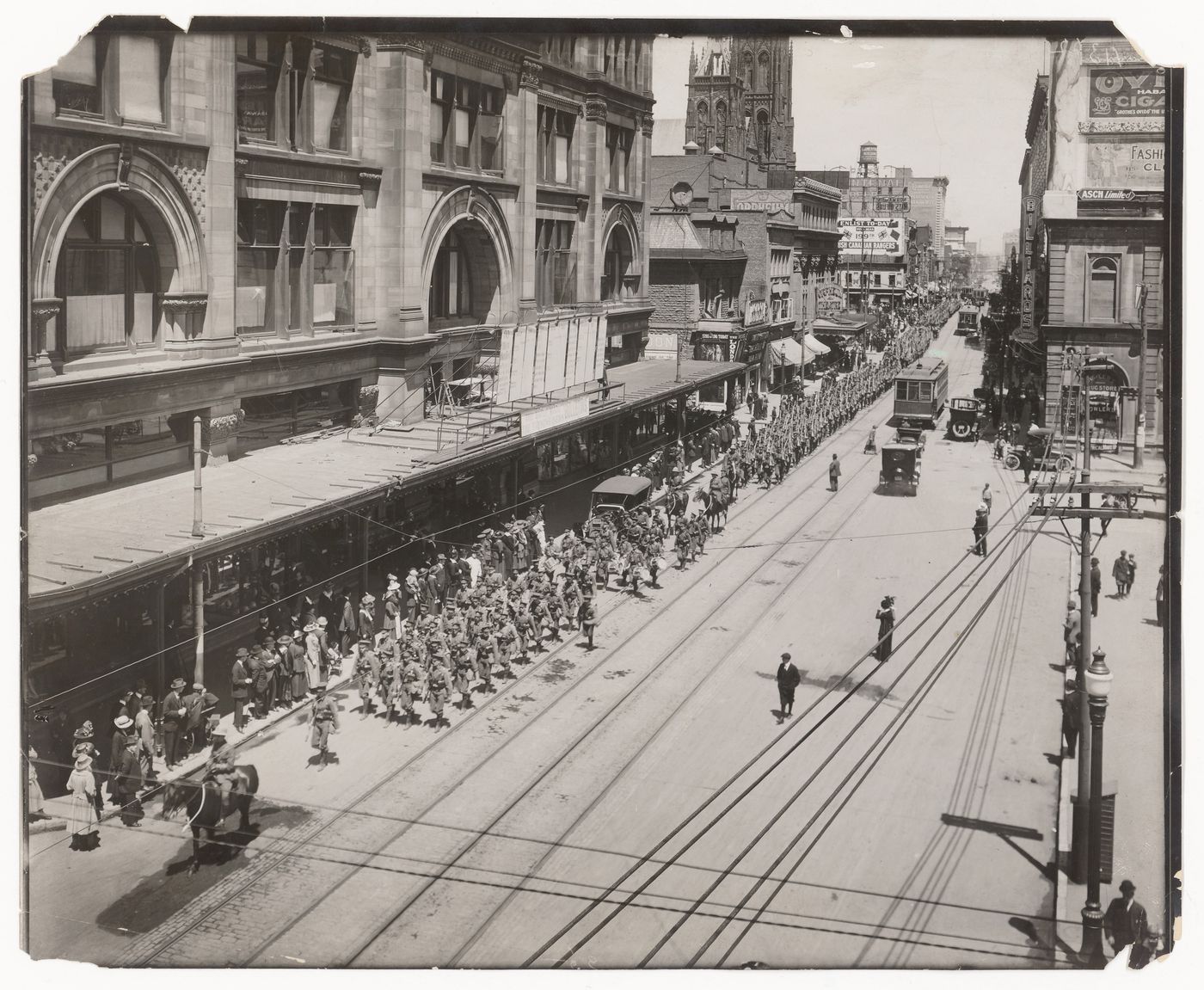 Military Parade along Sainte-Catherine West, Montréal, Québec