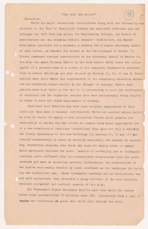 Text entitled “For body and spirit”