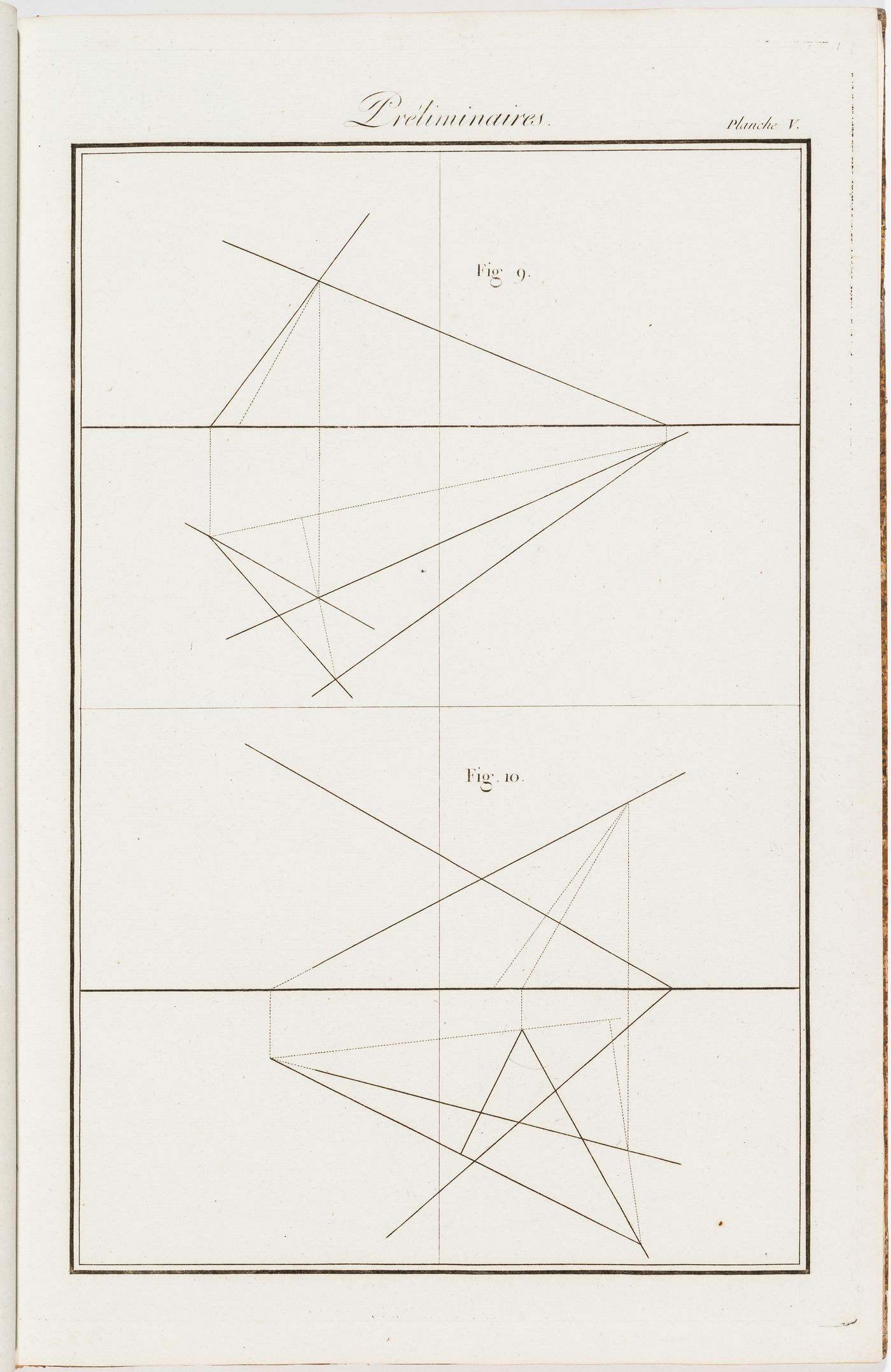"Préliminaires": two geometry exercises