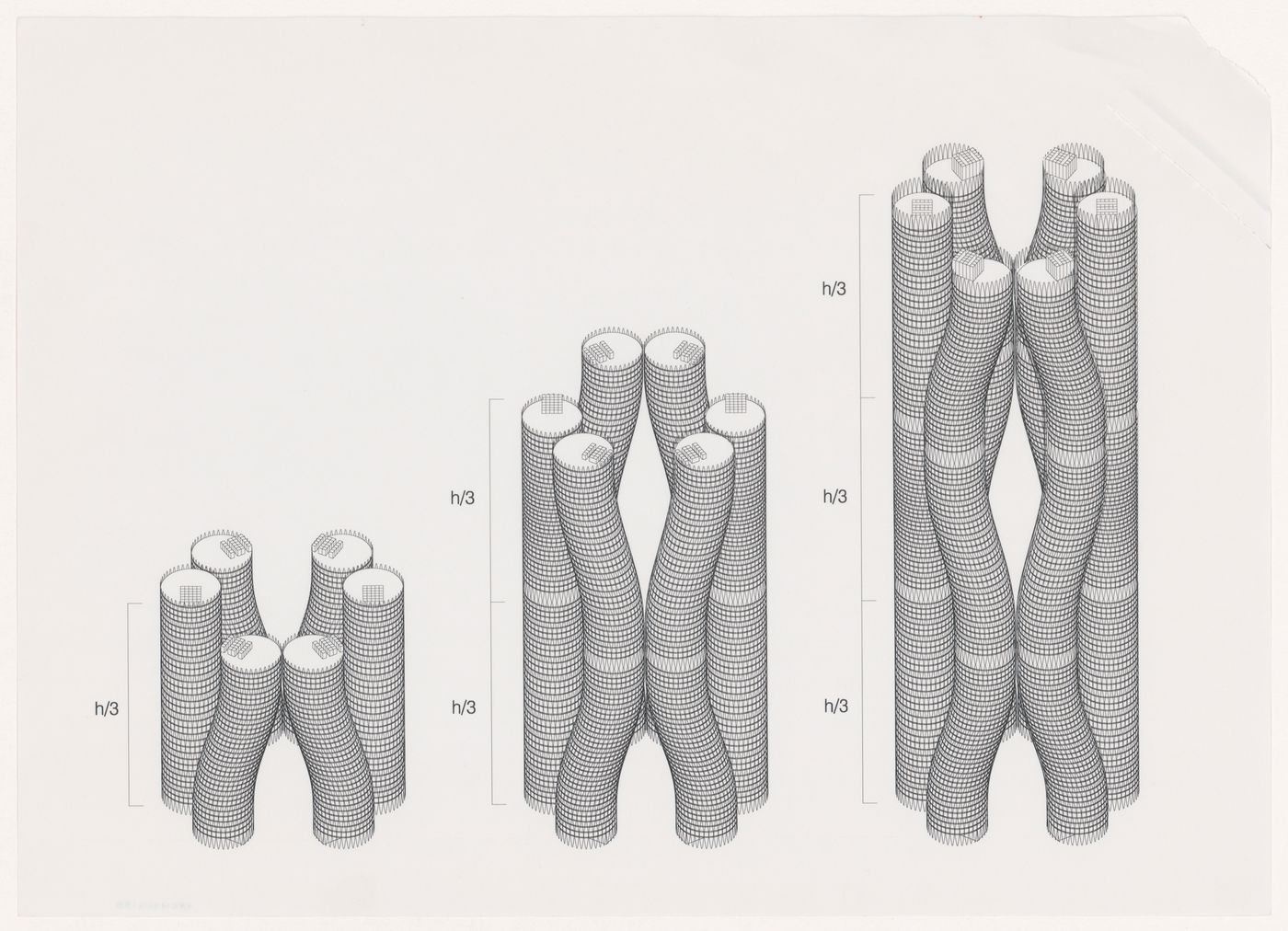 Axonometrics for World Trade Center, Ground Zero, New York City, New York