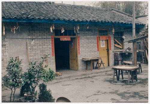 View of front facade of a shop in rural area in Sichuan province, China