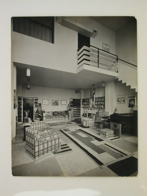 Living-room, Mallet-Stevens House, no. 12, rue Mallet-Stevens, Auteuil district, Paris, France