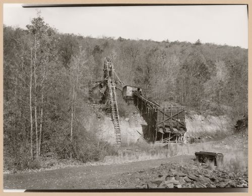 View of a coal mine tipple of S & T Coal Co. mine, Bear Valley, Pottsville, Pennsylvania