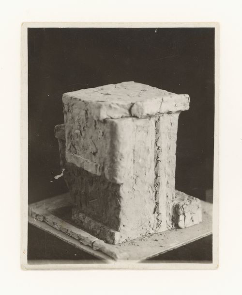 Photographs of a student model on the topic "Finding the Expressiveness of Form of the Simplest Geometrical Configuration: Parallelepiped" for the "Space" course at the Vkhutemas (Higher State Artistic Technical Studios), Moscow