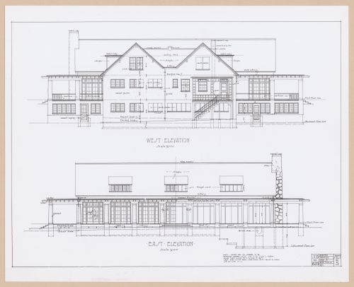 Photograph of east and west elevations for or of the Phoenix Golf Club, Redford, Michigan