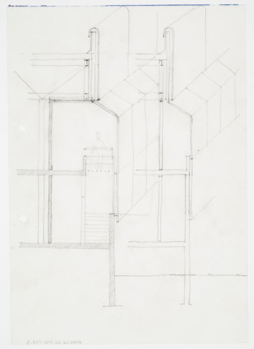 British Olivetti Headquarters, Milton Keynes, England: axonometric