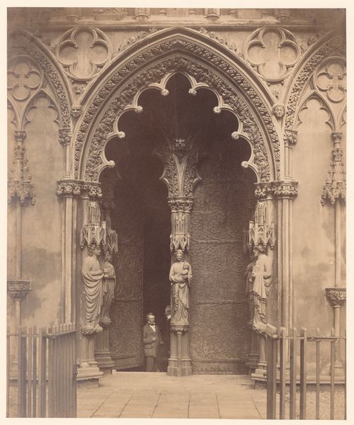 View of portal in west porch, Lichfield Cathedral, Lichfield, England