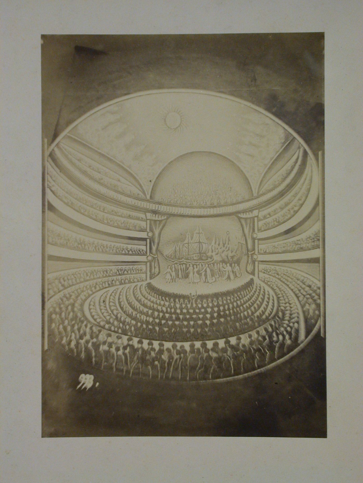 Photograph of an interior perspective of the Théatre de la Seine, Paris, France