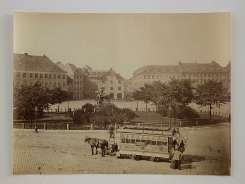 View of Kongens Nytorv with the equestrian statue of Christian V and the hôtel d'Angleterre, Copenhagen, Denmark