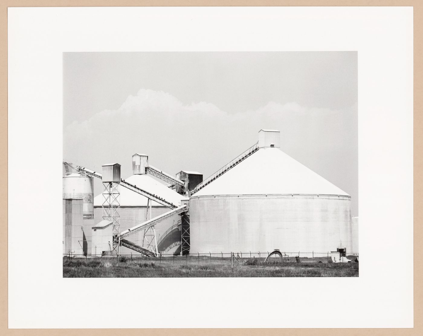 Phosphate rock storage bins, Belledune Fertilizer Ltd., Belledune, New Brunswick, from the series The Forms of Canadian Industrial Architecture